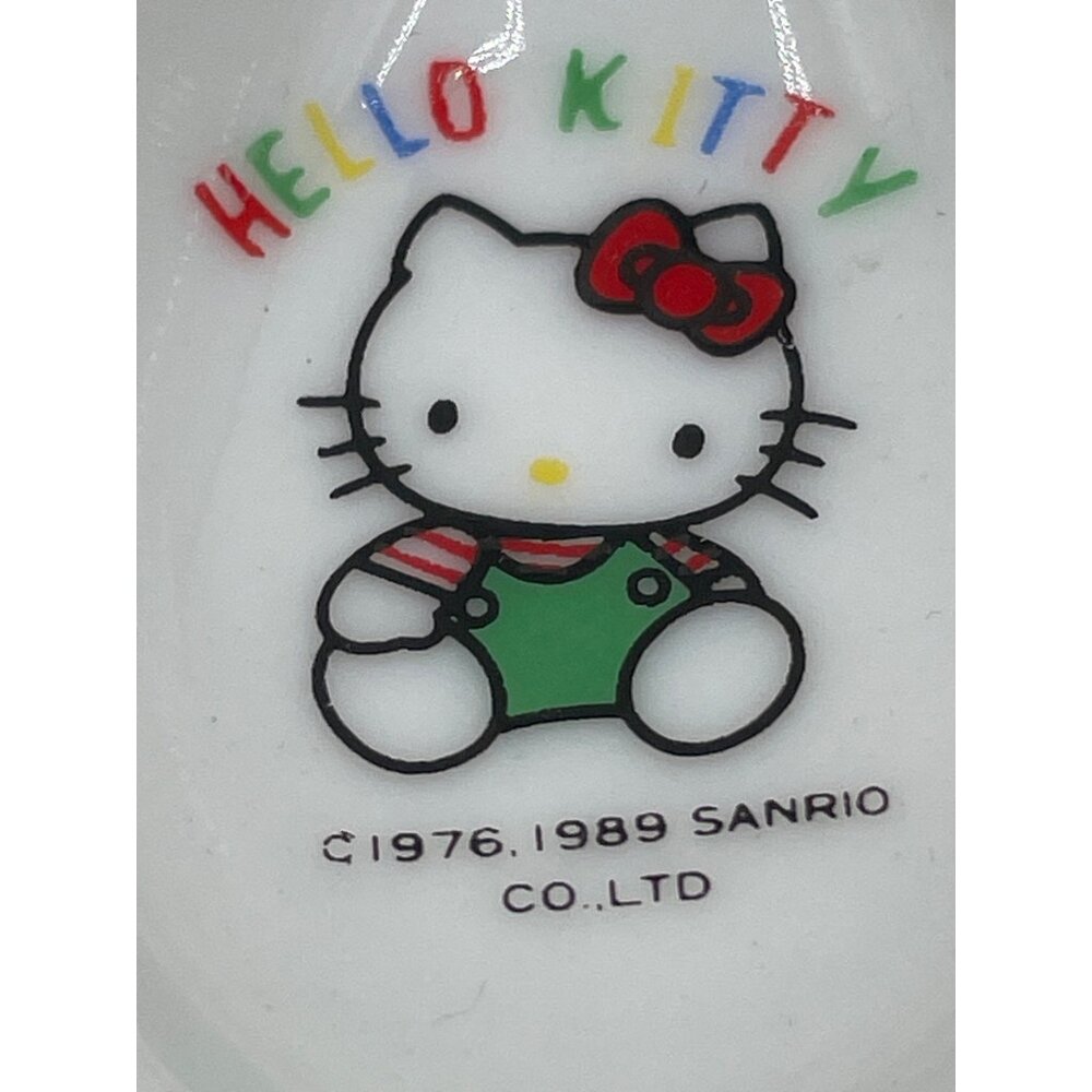 Hello Kitty 1989 Ceramic Soup Spoon Collectible By Sanrio - White & Multicolor
